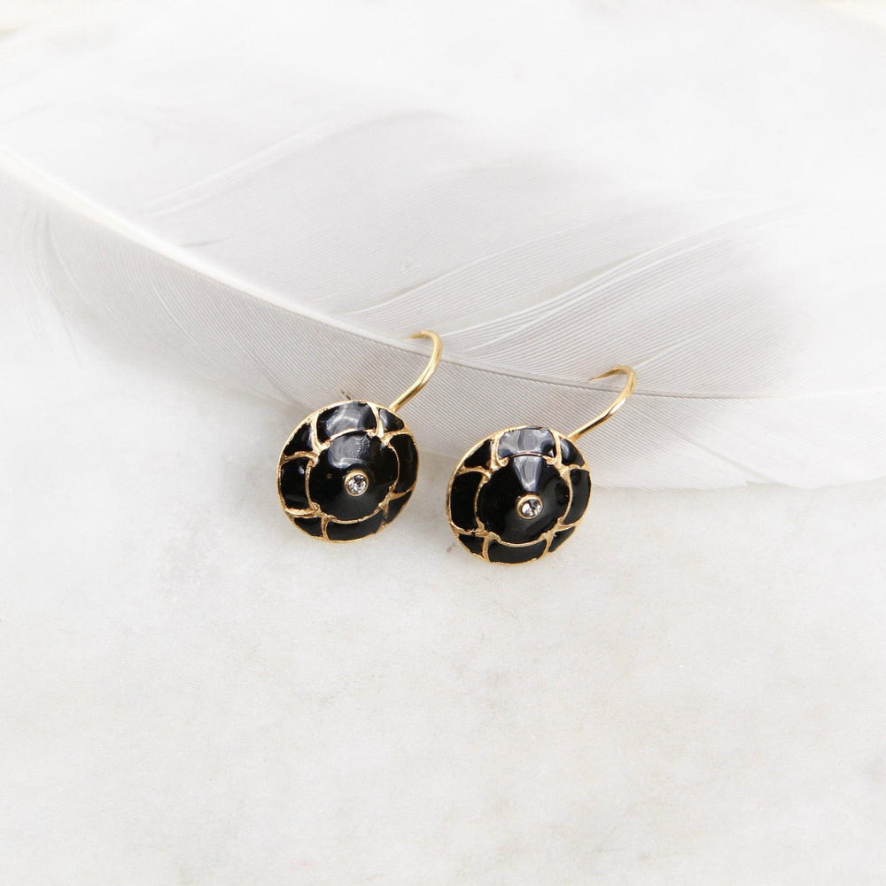 
                      
                        EAR-JM Black Enamel Disc Earring - Gold Plate
                      
                    