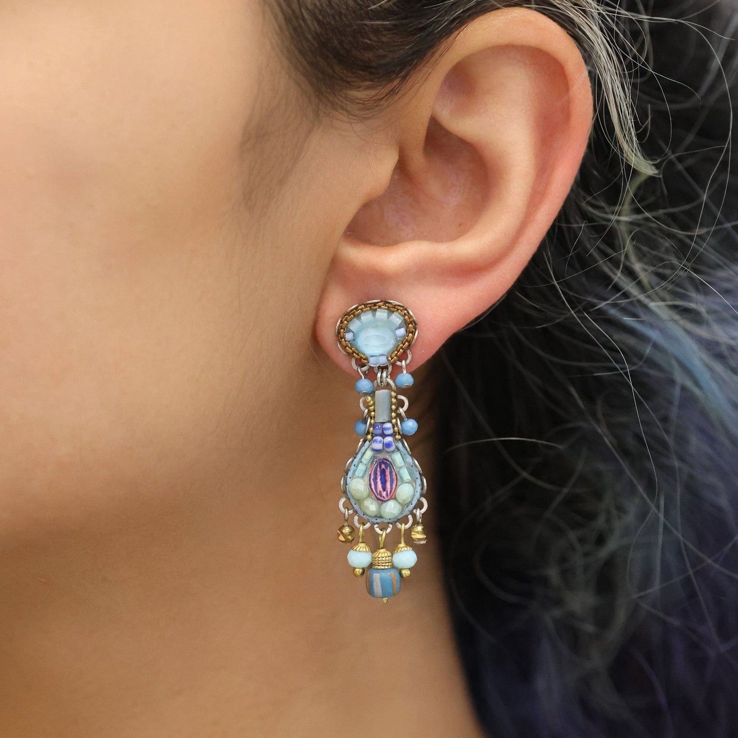 EAR-JM Blue Bird Earring