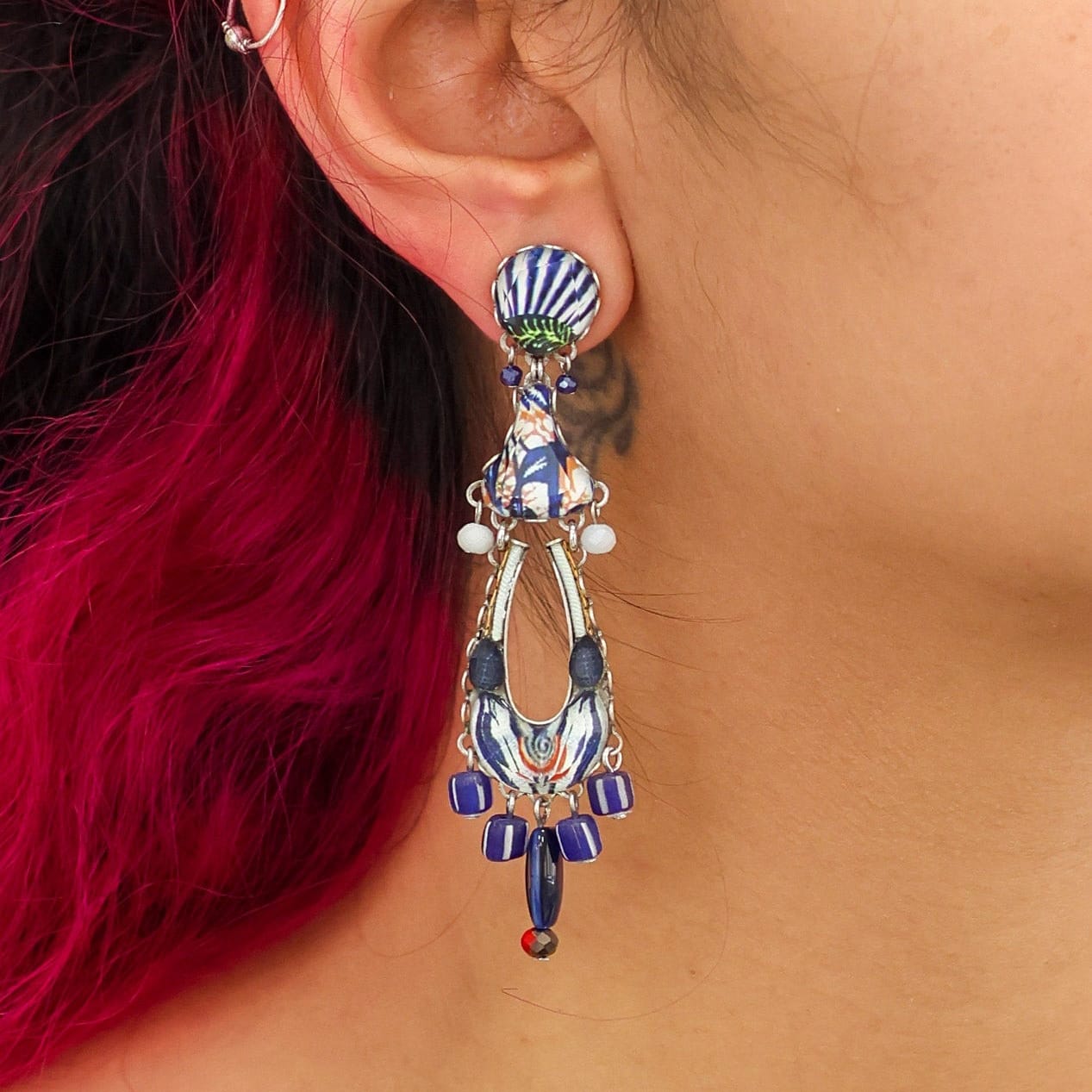EAR-JM Blue Domes Earrings