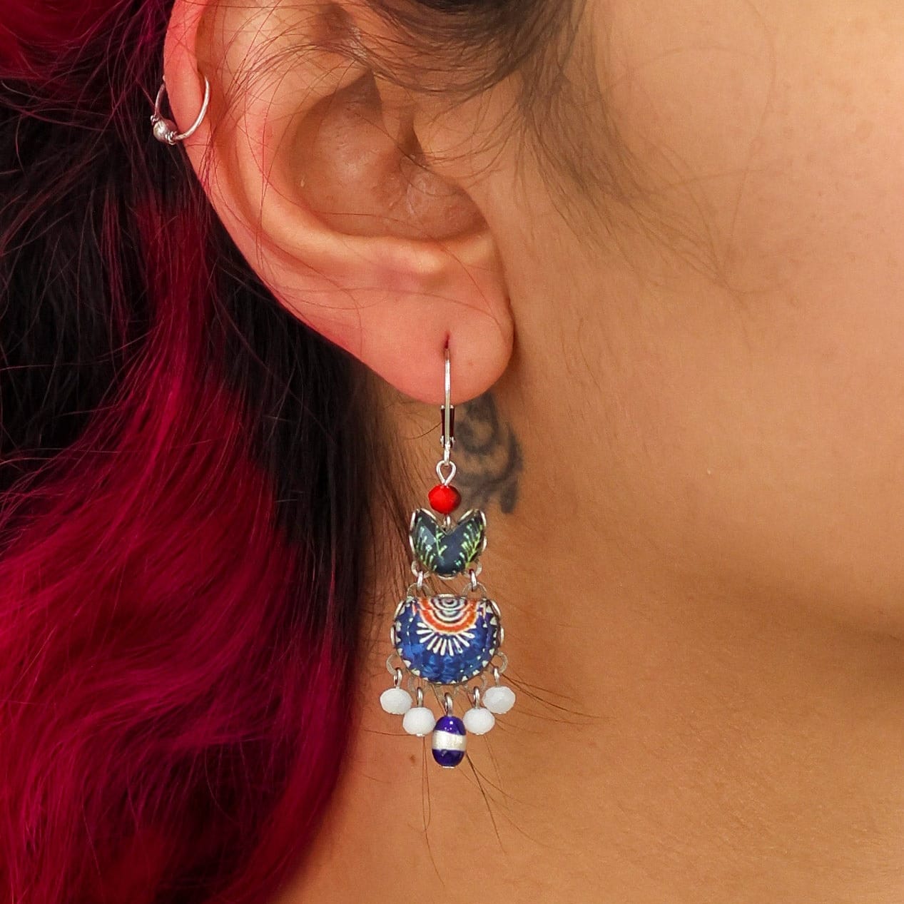 EAR-JM Blue Domes Earrings