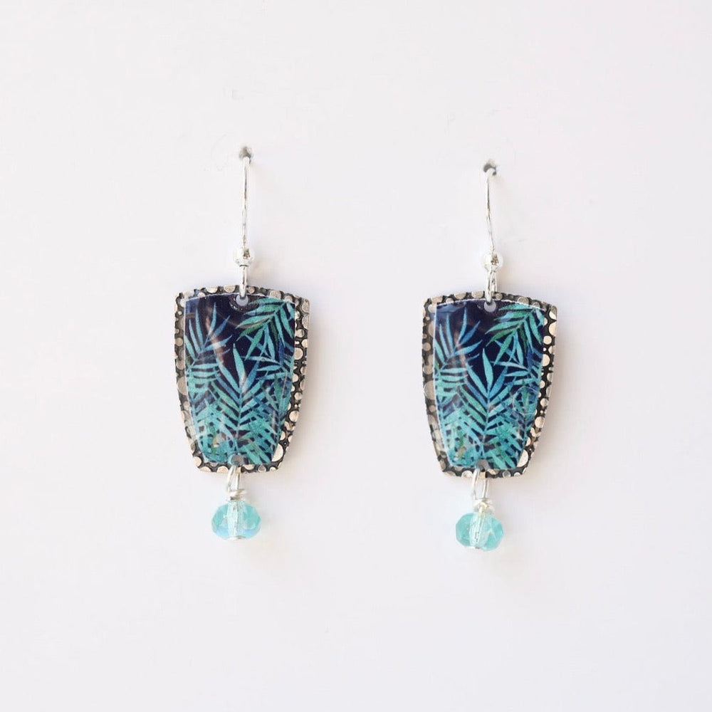 EAR-JM Blue Ferns Earrings