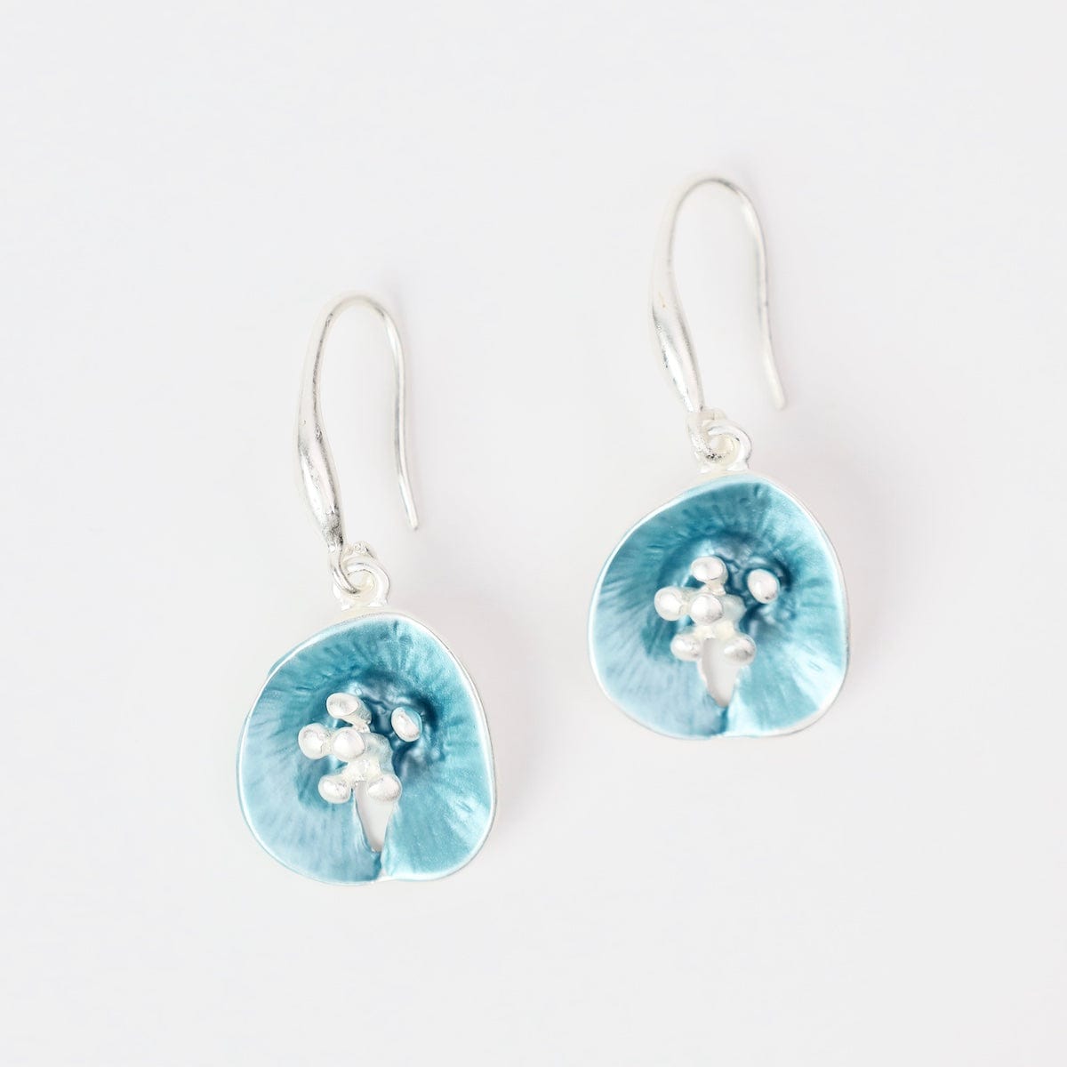 EAR-JM Blue Lilypad Earrings