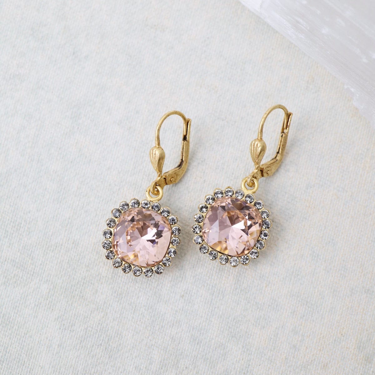 EAR-JM Blush Drop Border Earrings