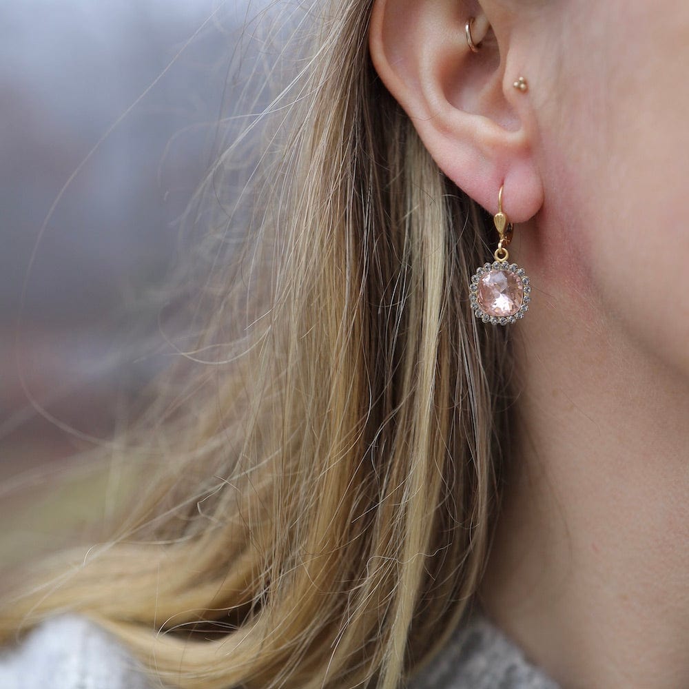 EAR-JM Blush Drop Border Earrings