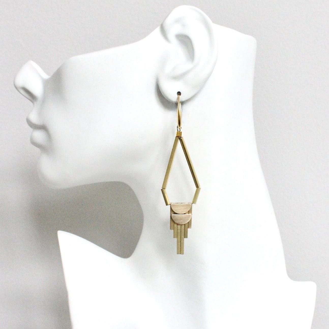 EAR-JM Brass Artdeco Dangle Earrings