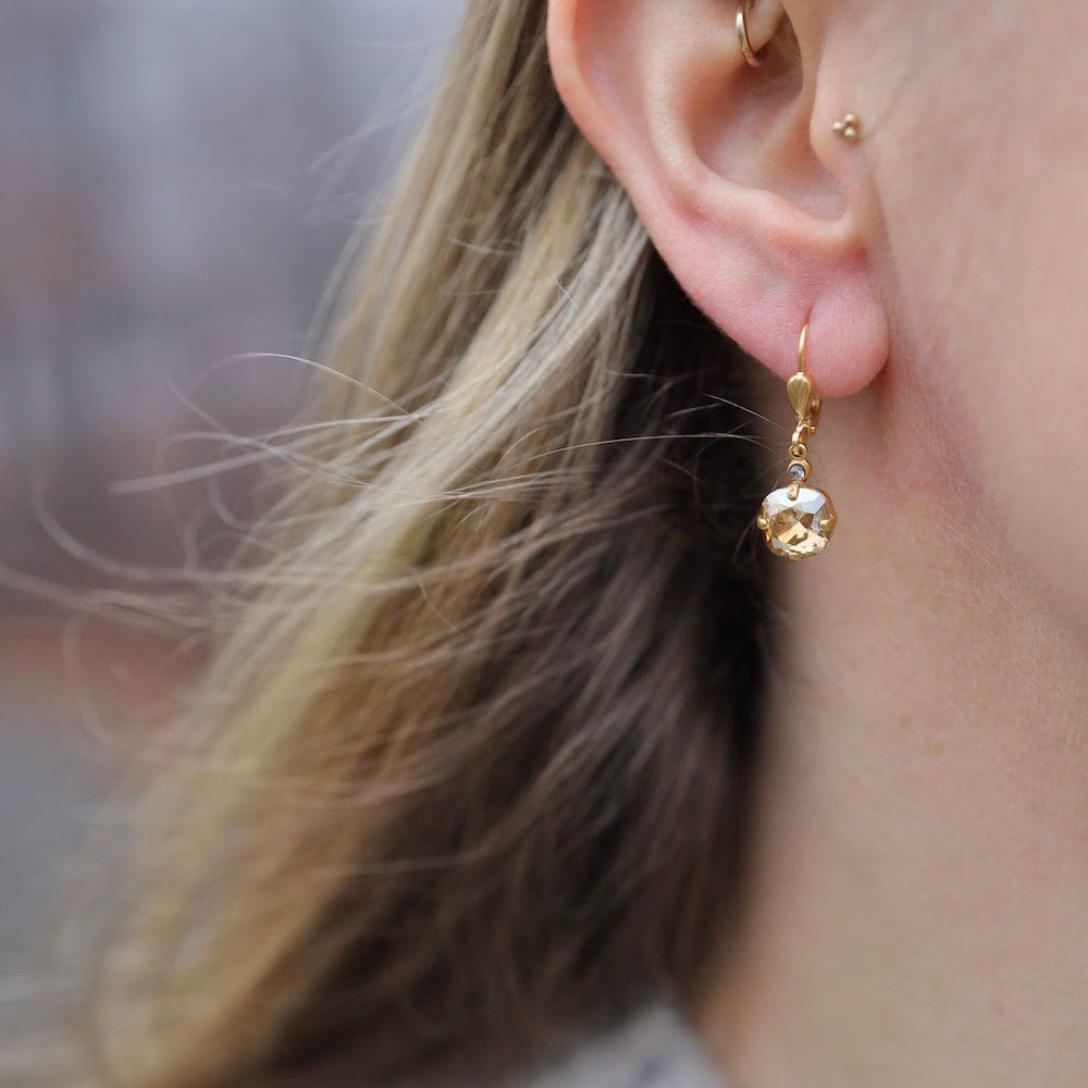 EAR-JM Champagne Drop Earrings - Gold Plate