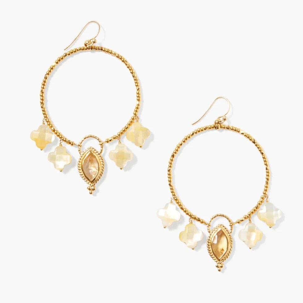 
                      
                        EAR-JM Clover Hoop Earrings Citrine Mix
                      
                    