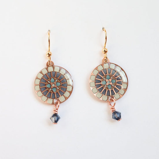EAR-JM Copper Flower Mandala Earrings