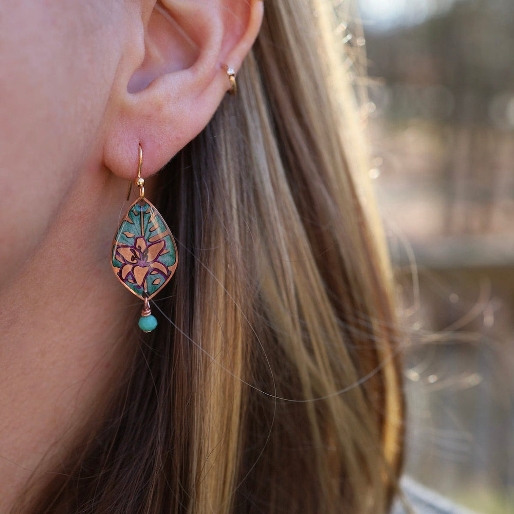 EAR-JM Copper Tantalizing Tiger Lillie Earrings