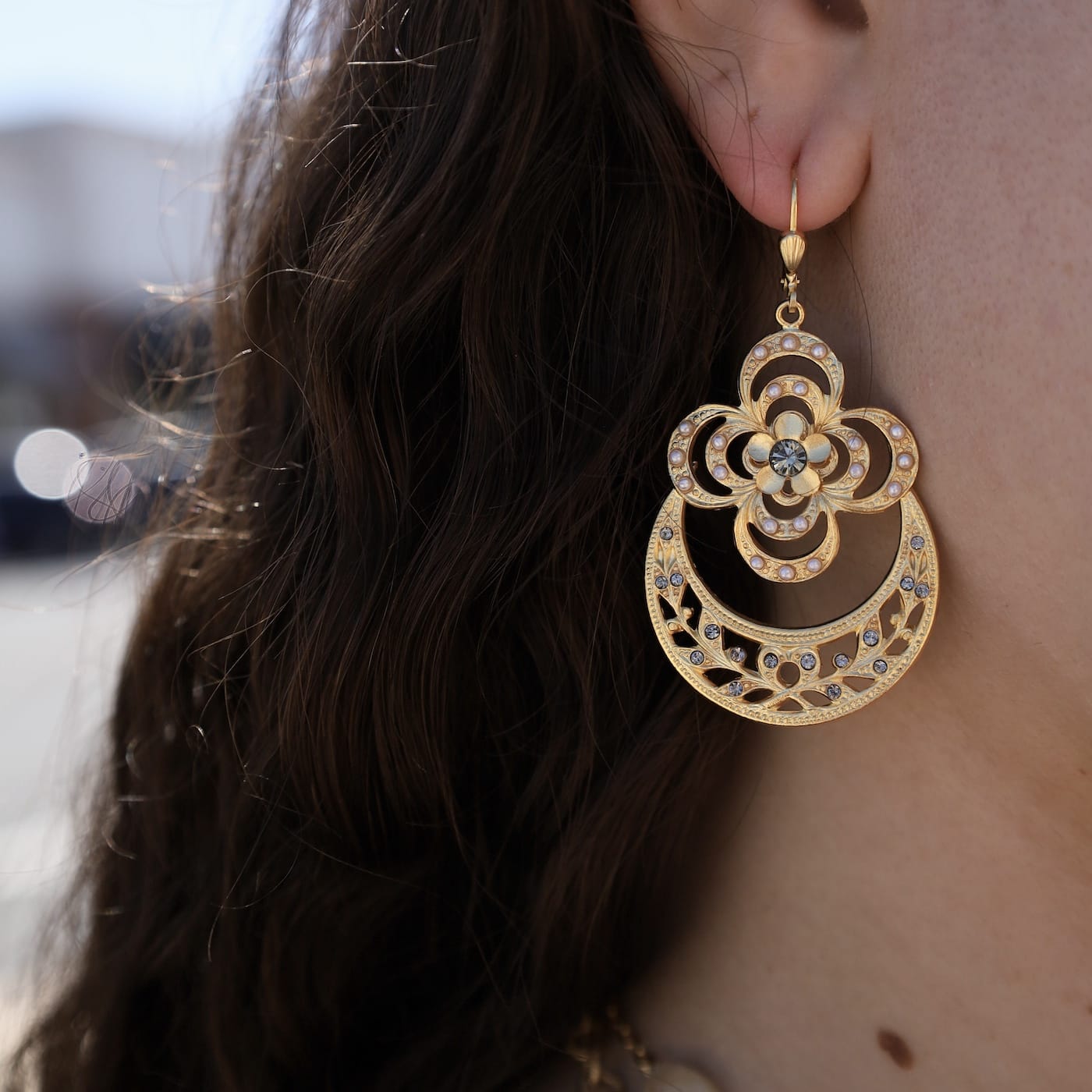 EAR-JM Crystal Alhambra Earrings