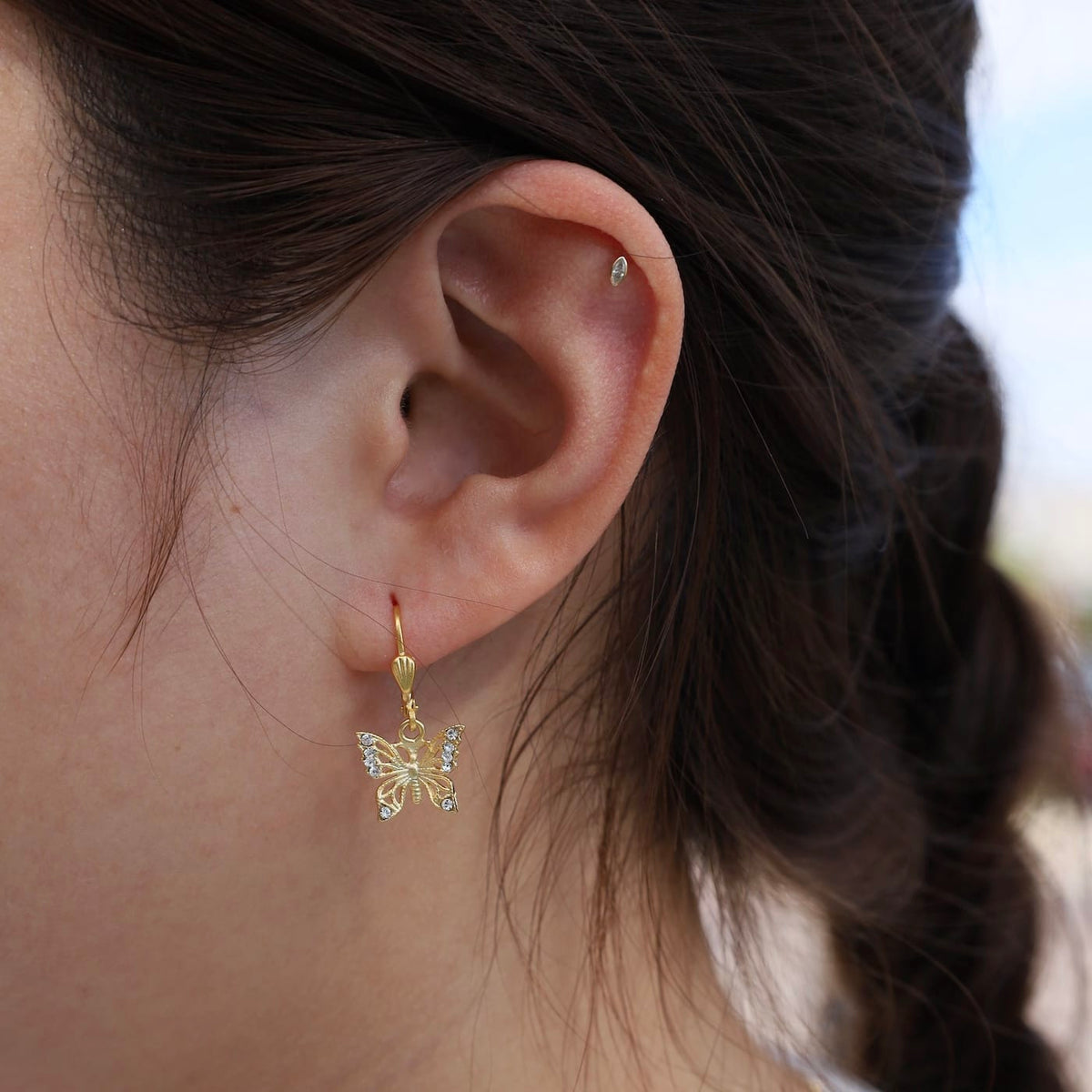 EAR-JM Crystal Butterfly Earrings