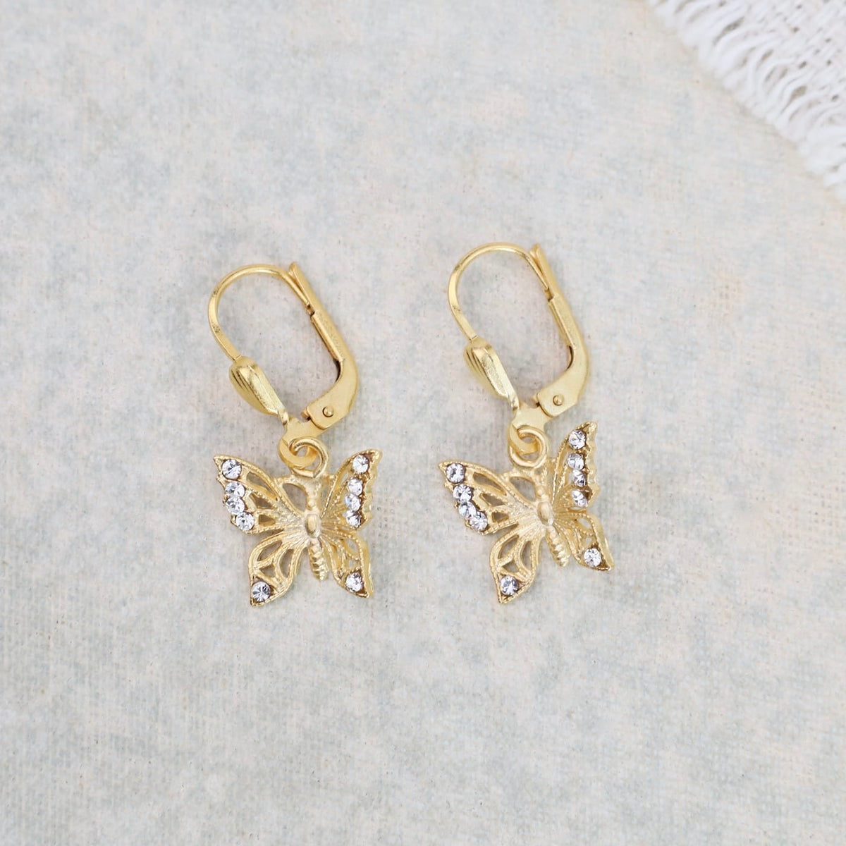 EAR-JM Crystal Butterfly Earrings