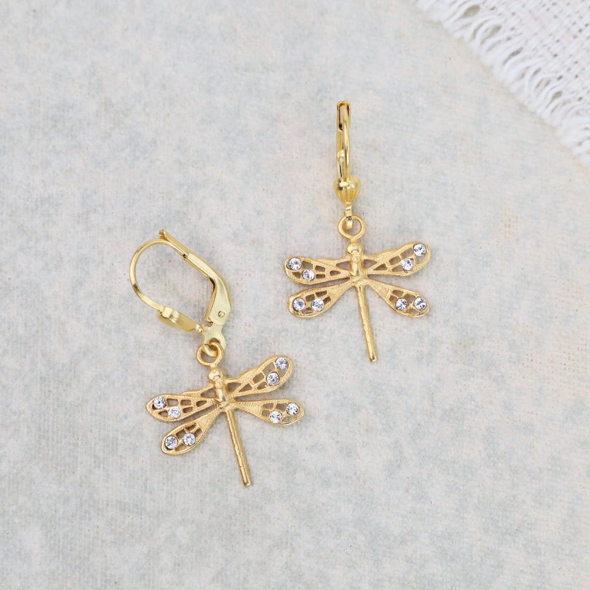 EAR-JM Crystal Dragonfly Earrings