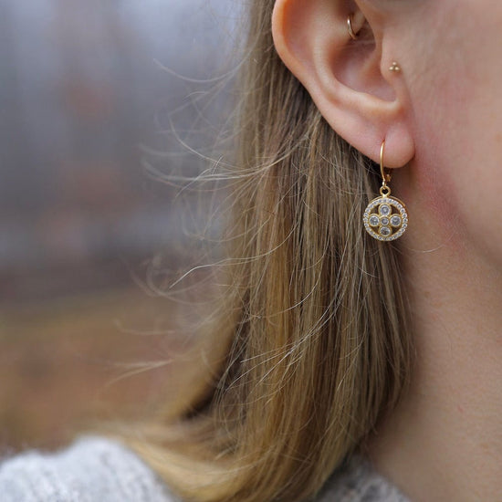 EAR-JM Crystal Lotus Flower Earrings