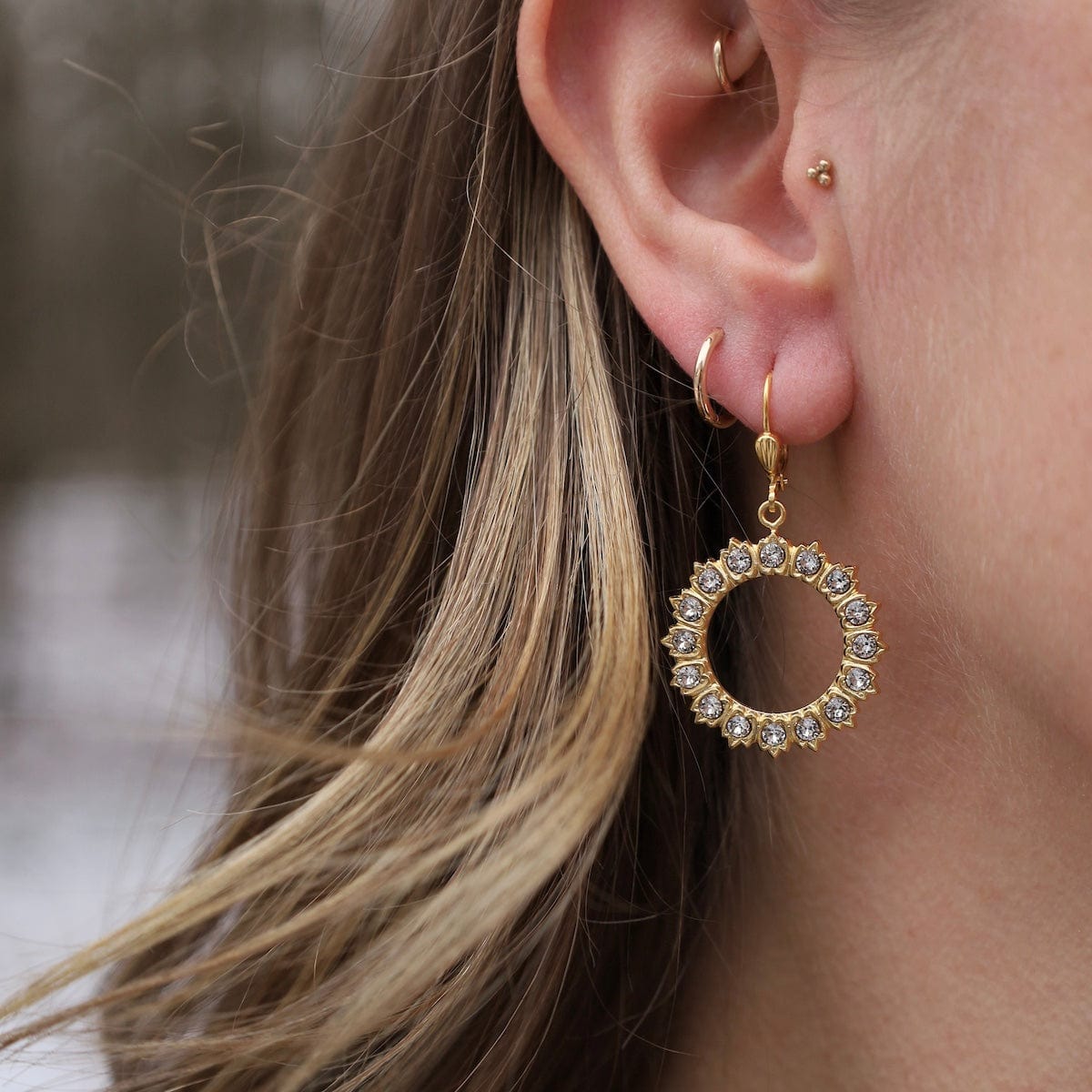 EAR-JM Crystal Wreath Earrings