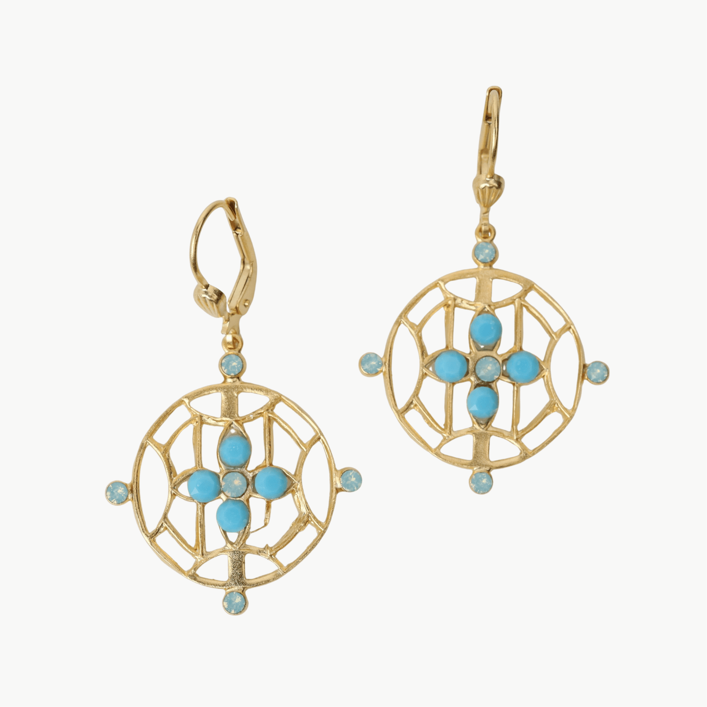 EAR-JM Cut Out Flower Earrings - Turquoise