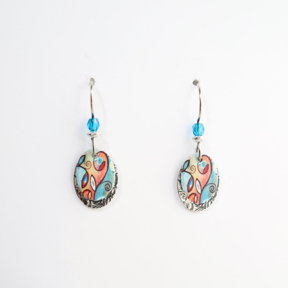 EAR-JM Double Layer Colored Vine Earring