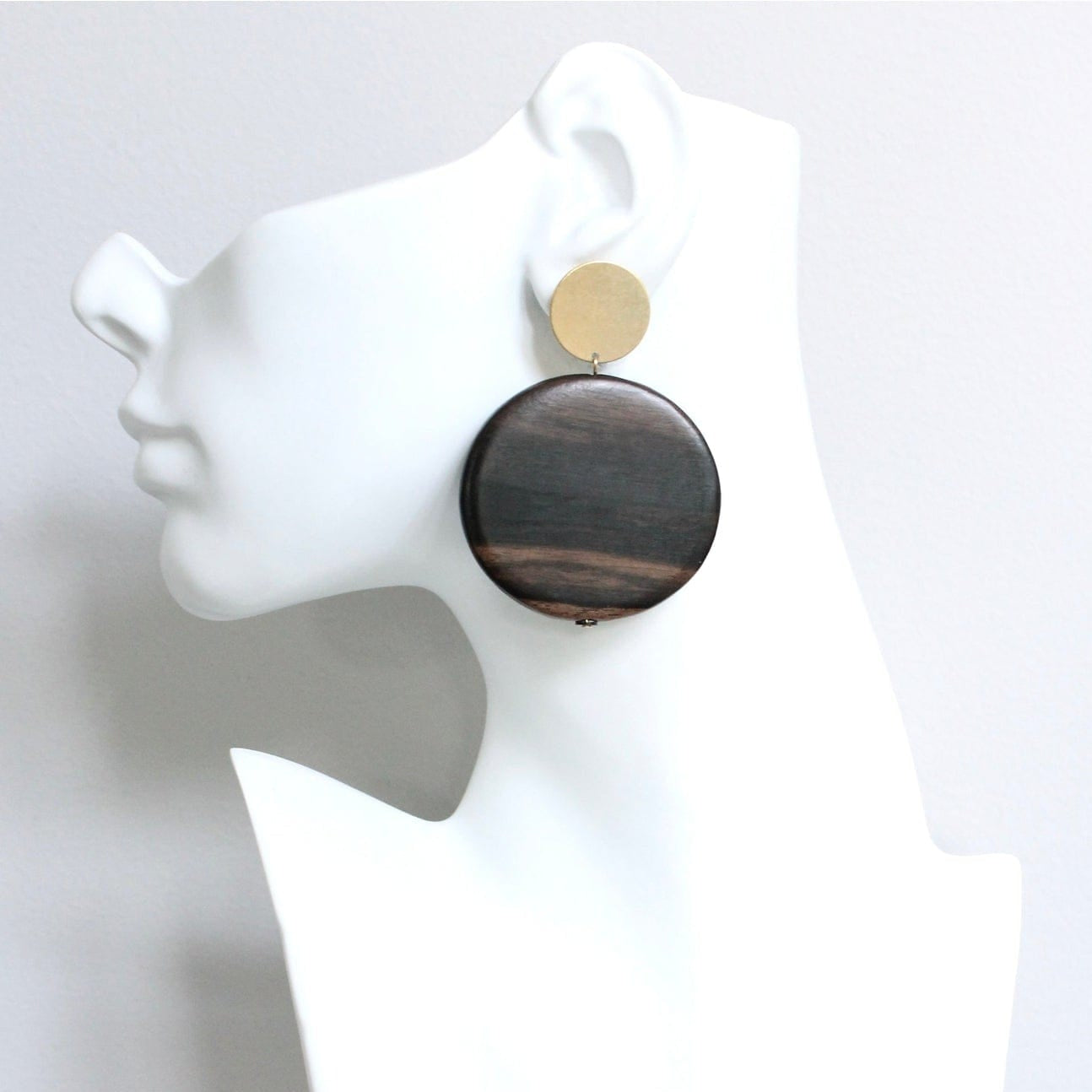 EAR-JM Ebony Wood Post Earrings