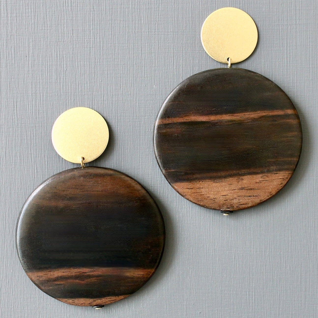 EAR-JM Ebony Wood Post Earrings