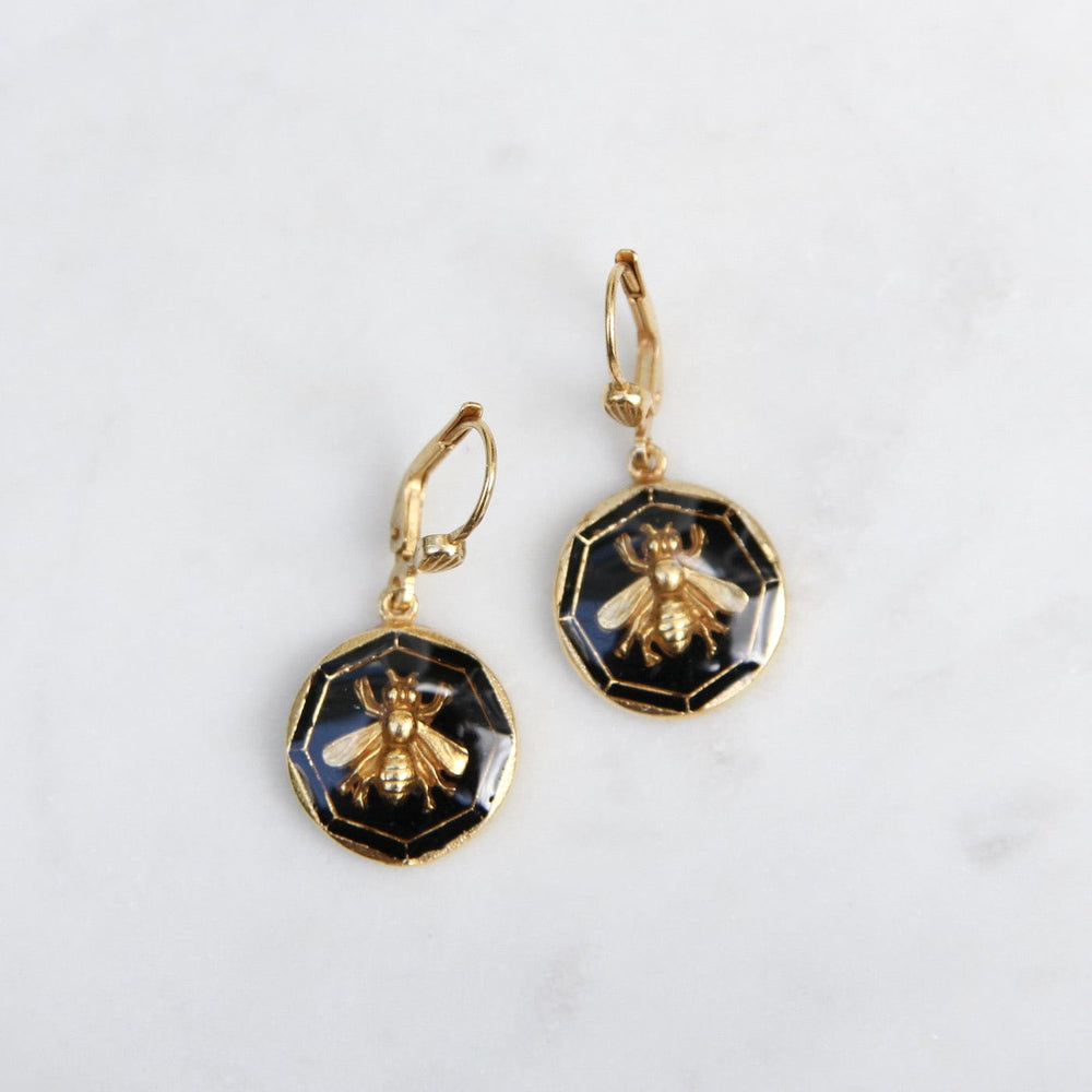 
                  
                    EAR-JM Enamel Bee Earring - Black
                  
                