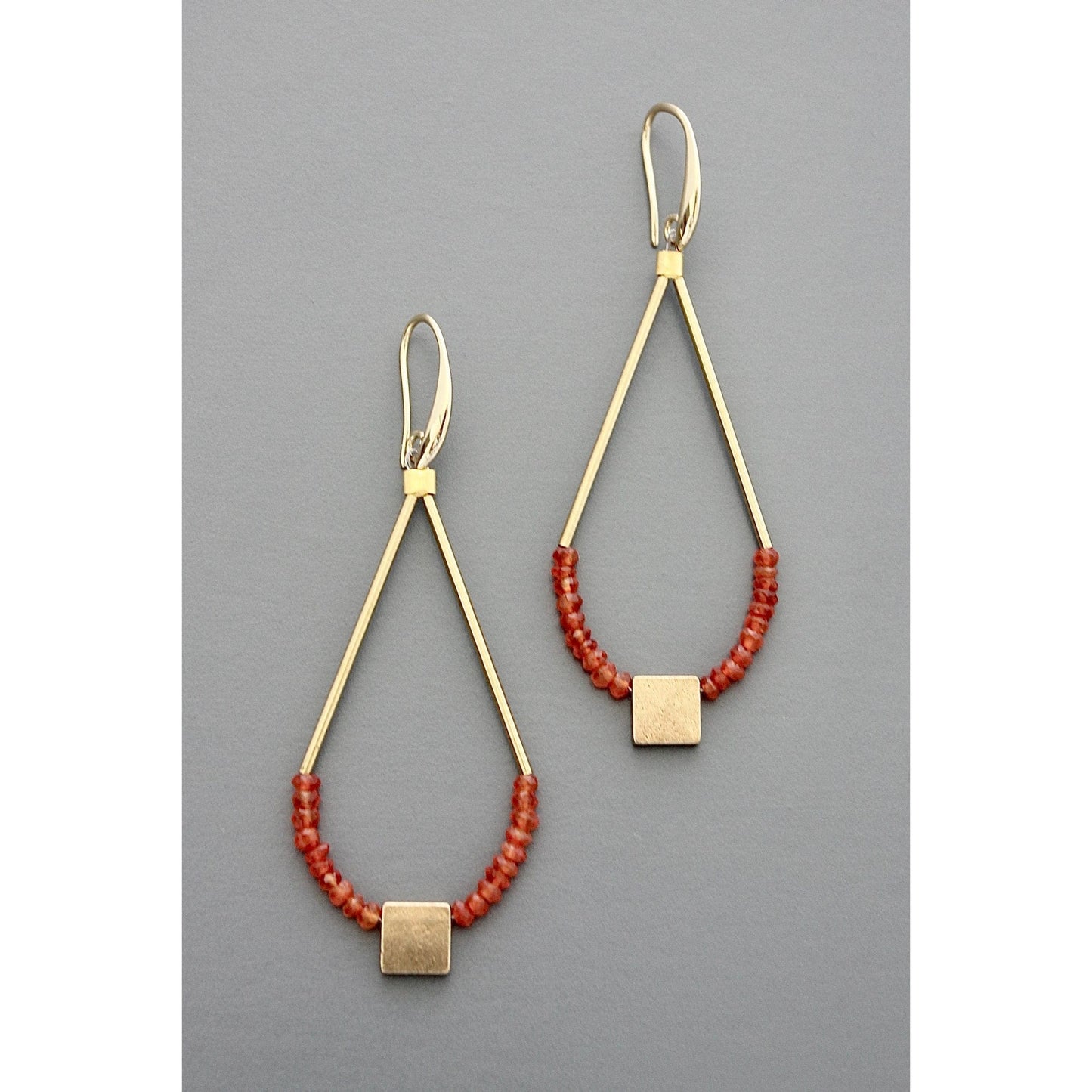 EAR-JM Faceted Carnelian Earrings