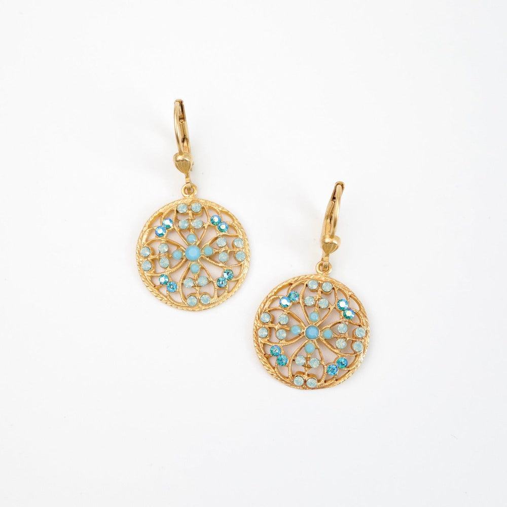 
                      
                        EAR-JM Filagree Rosette Earring with Pacific Opal & Turquoise
                      
                    