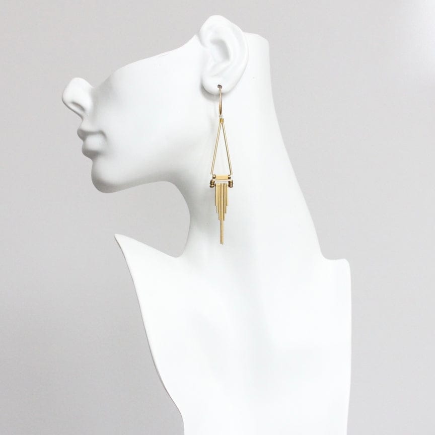 EAR-JM Geometric Brass Earrings