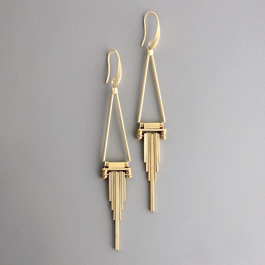 EAR-JM Geometric Brass Earrings