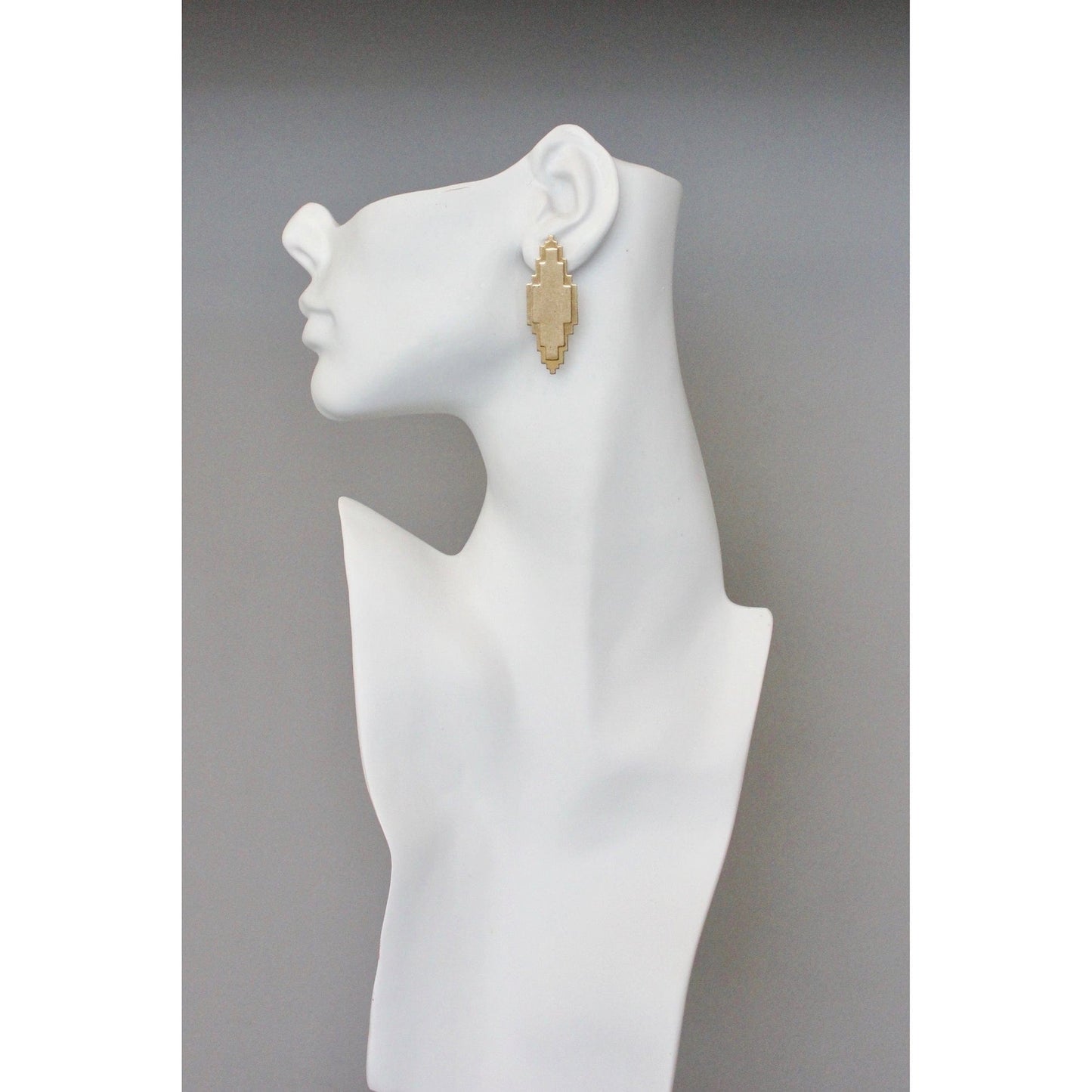 EAR-JM Geometric Brass Post Earrings