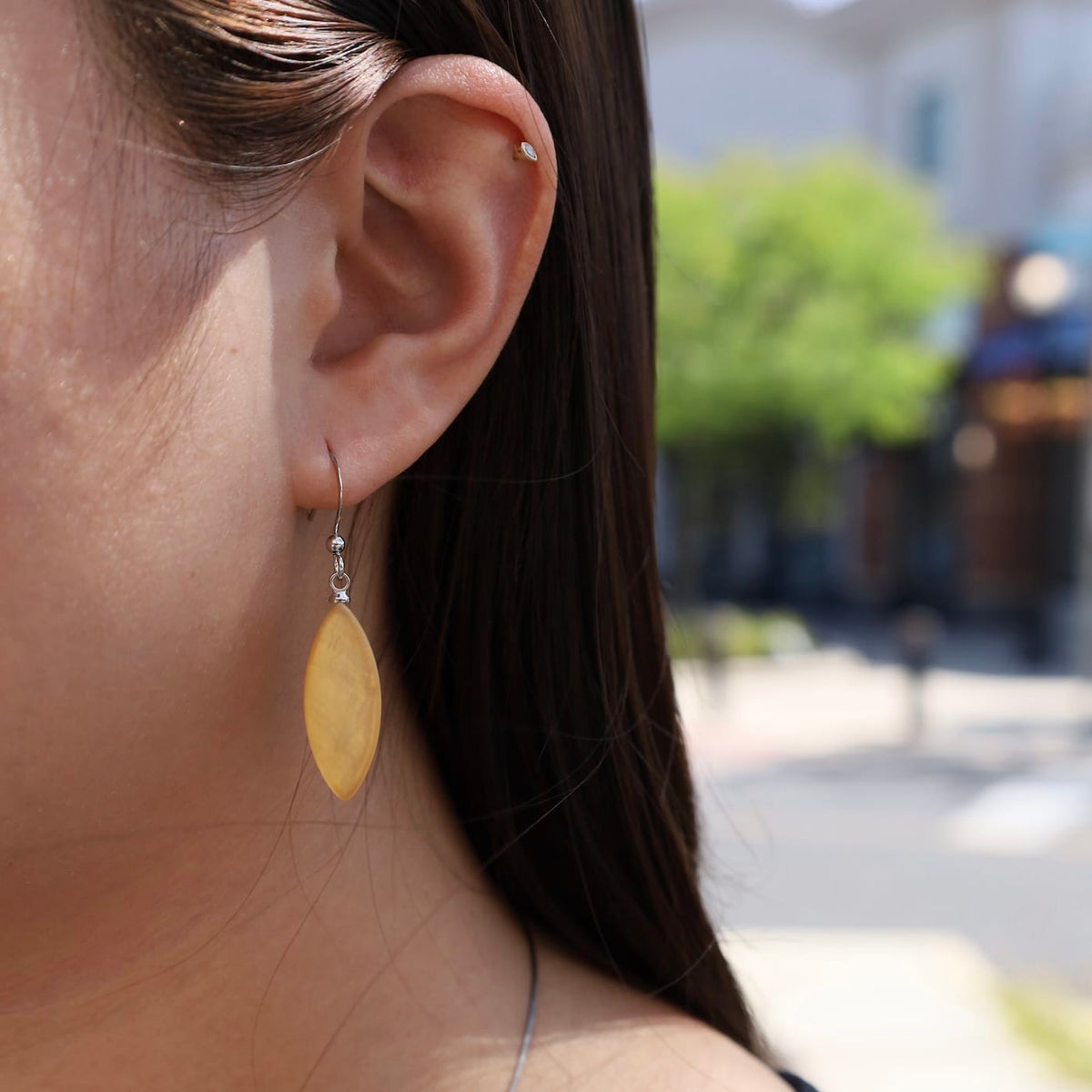 EAR-JM Gold Coastal Leaf Earrings