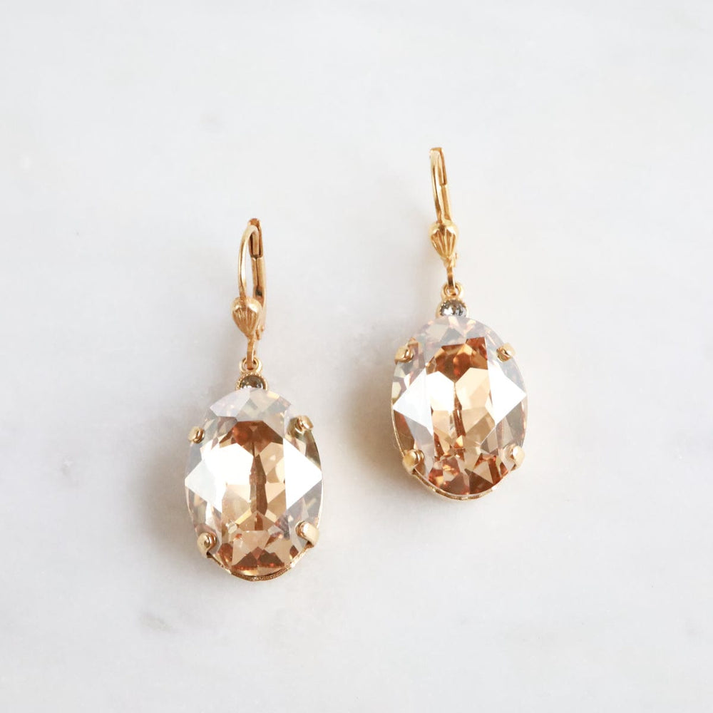 
                      
                        EAR-JM Gold Oval Crystal Earring - Champagne
                      
                    