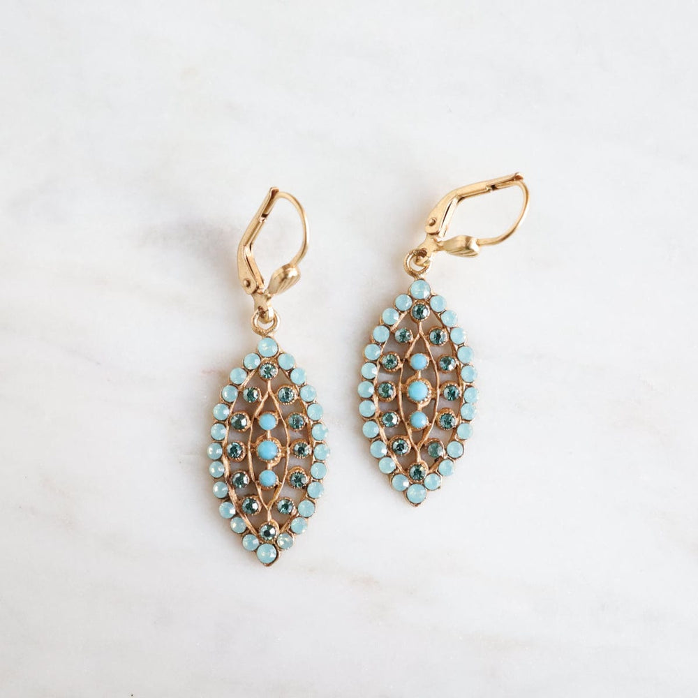 EAR-JM Gold Pacific Opal Filigree Marquise Earrings