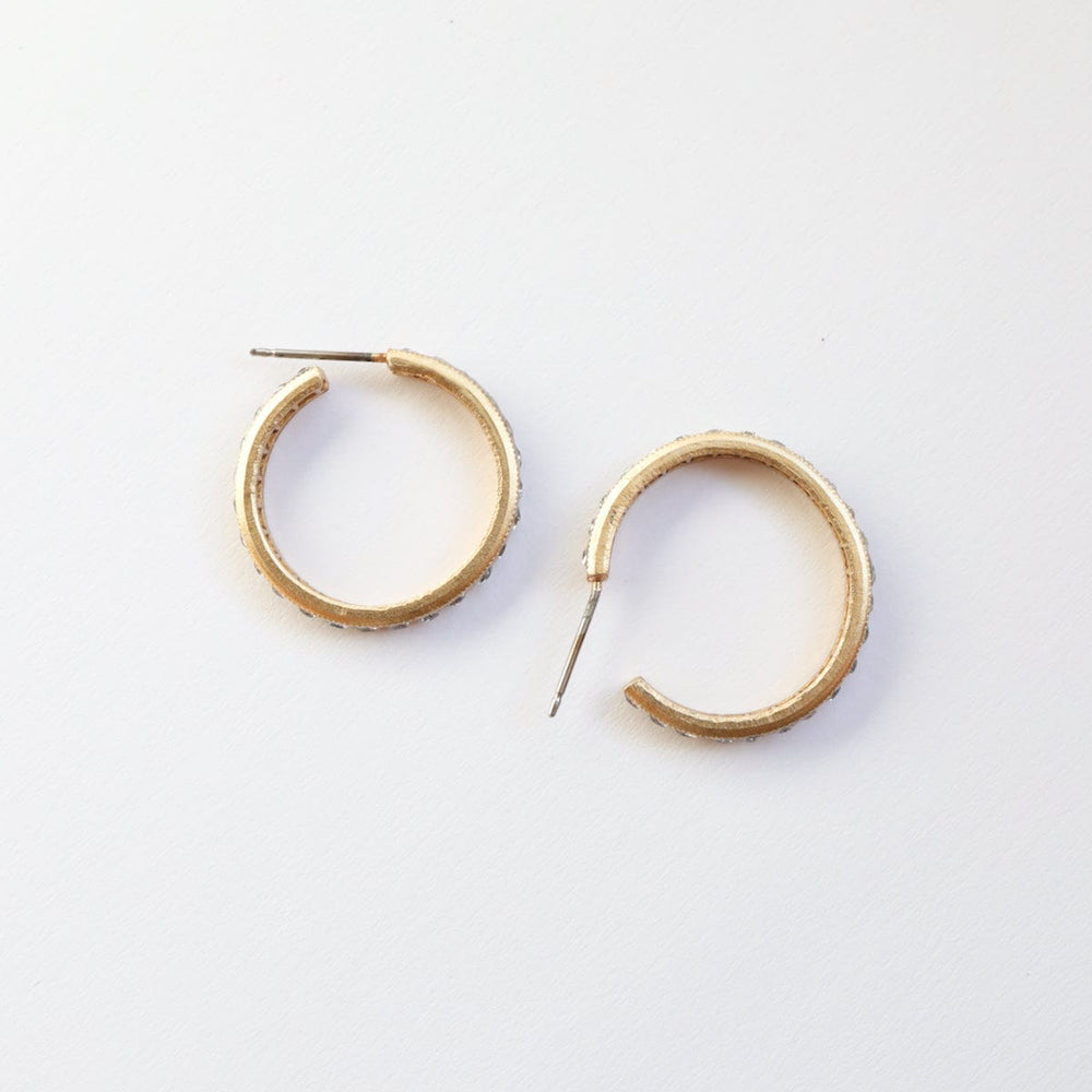 
                      
                        EAR-JM Gold Plate Clear Crystal Hoop Earrings
                      
                    