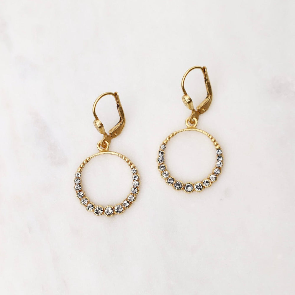 
                      
                        EAR-JM Gold Small Circle Earrings - Black Diamond Crystal
                      
                    