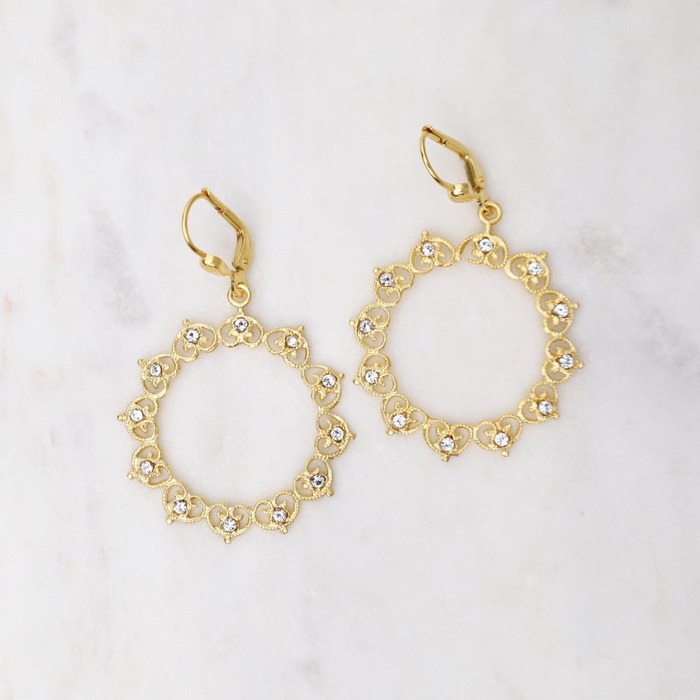 
                      
                        EAR-JM Gold Wreath Earrings - Clear Crystal
                      
                    