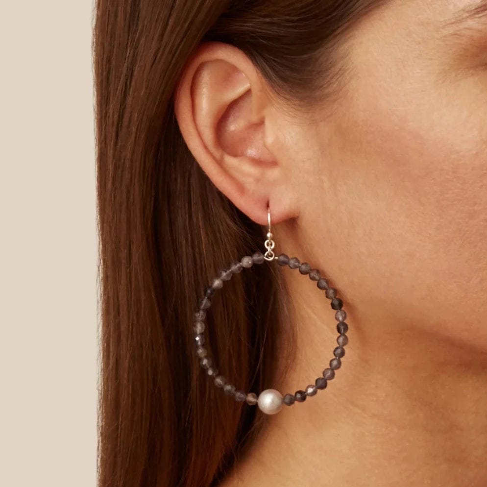 
                      
                        EAR-JM Grand Iolite & Pearl Hoops
                      
                    