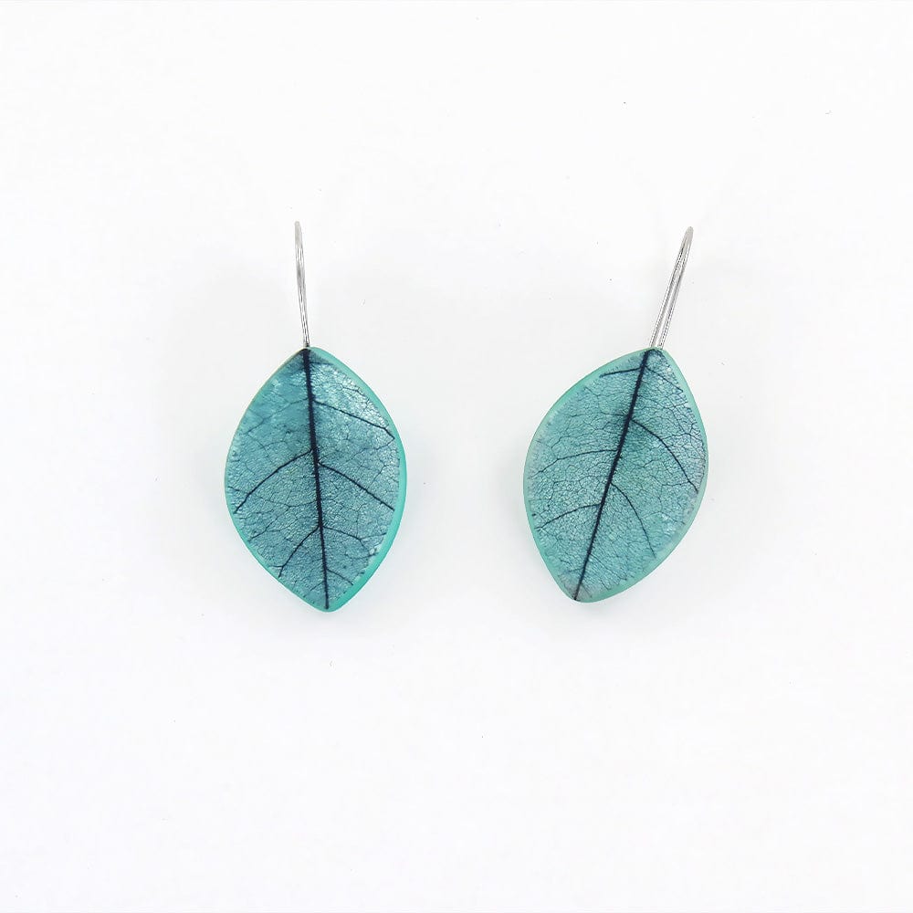 EAR-JM JADE SKELETON LEAF EARRING