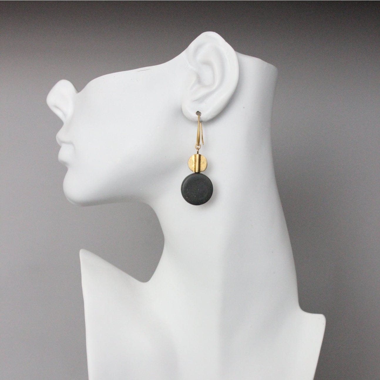 EAR-JM Jasper and Brass Earrings