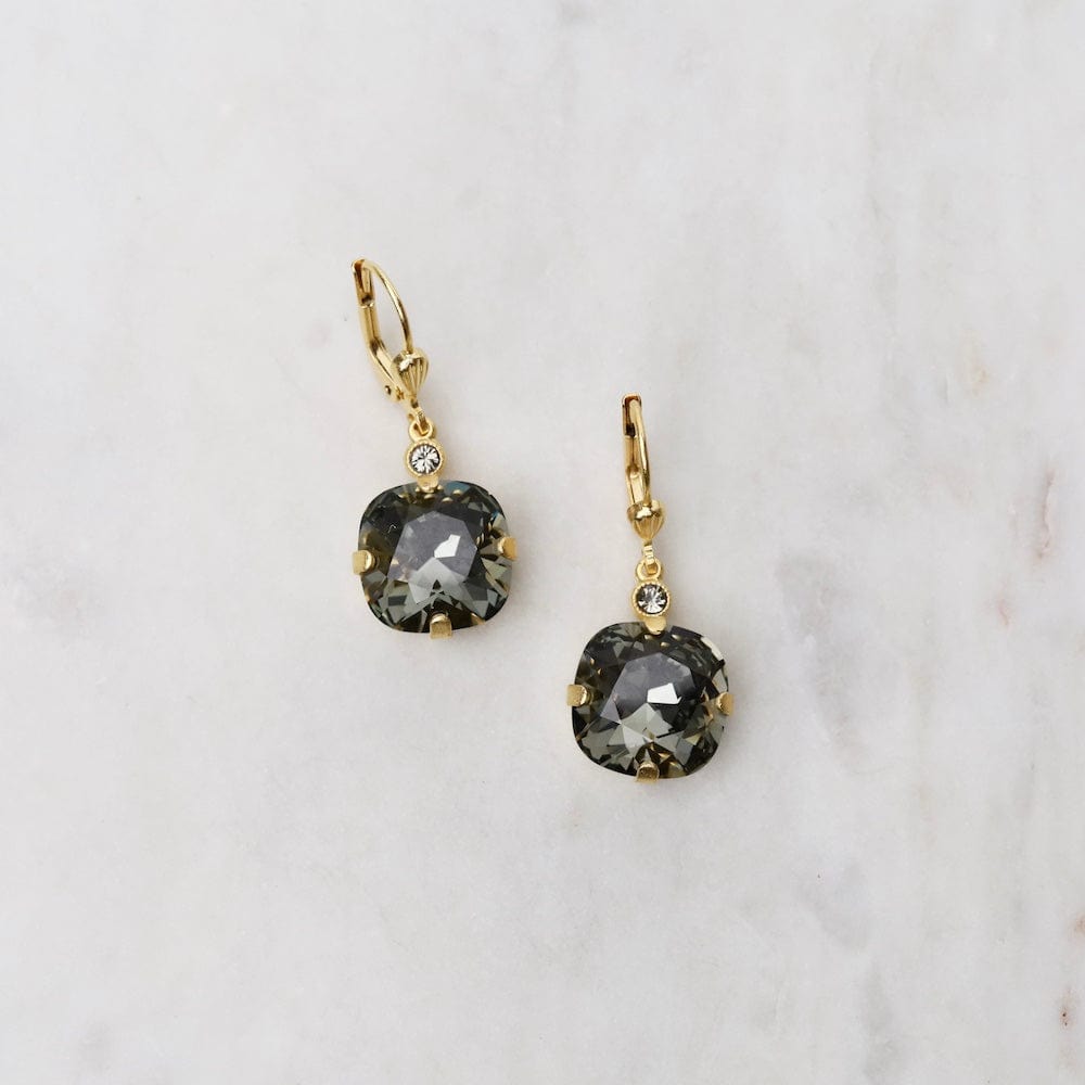 
                      
                        EAR-JM Large Black Diamond Drop Earring- Gold Plate
                      
                    