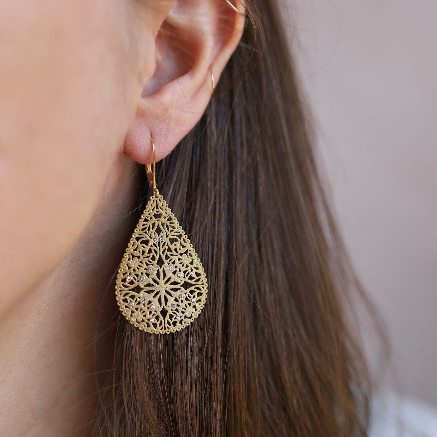 EAR-JM Large Filigree Teradrop Earring