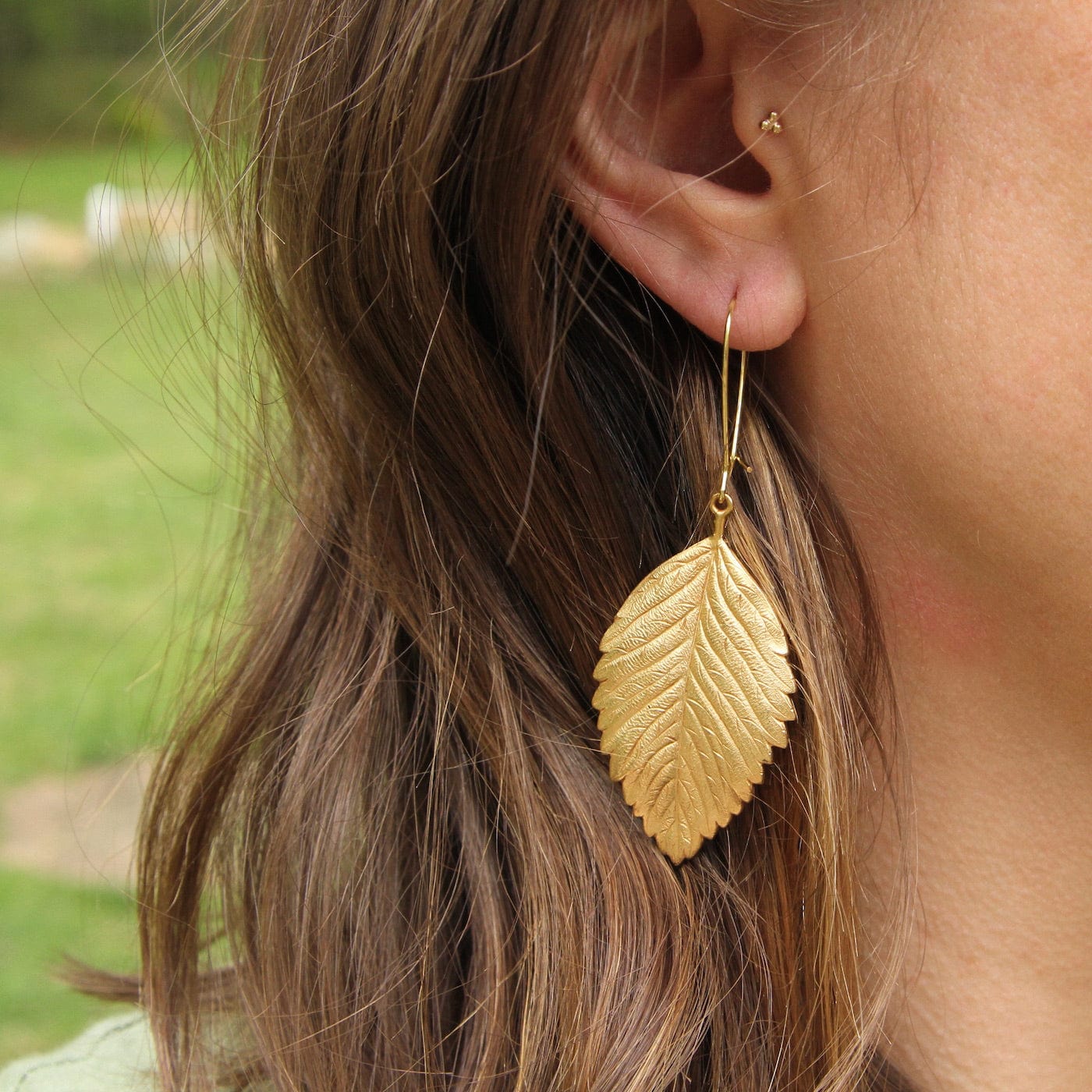 EAR-JM Large Leaf Earring