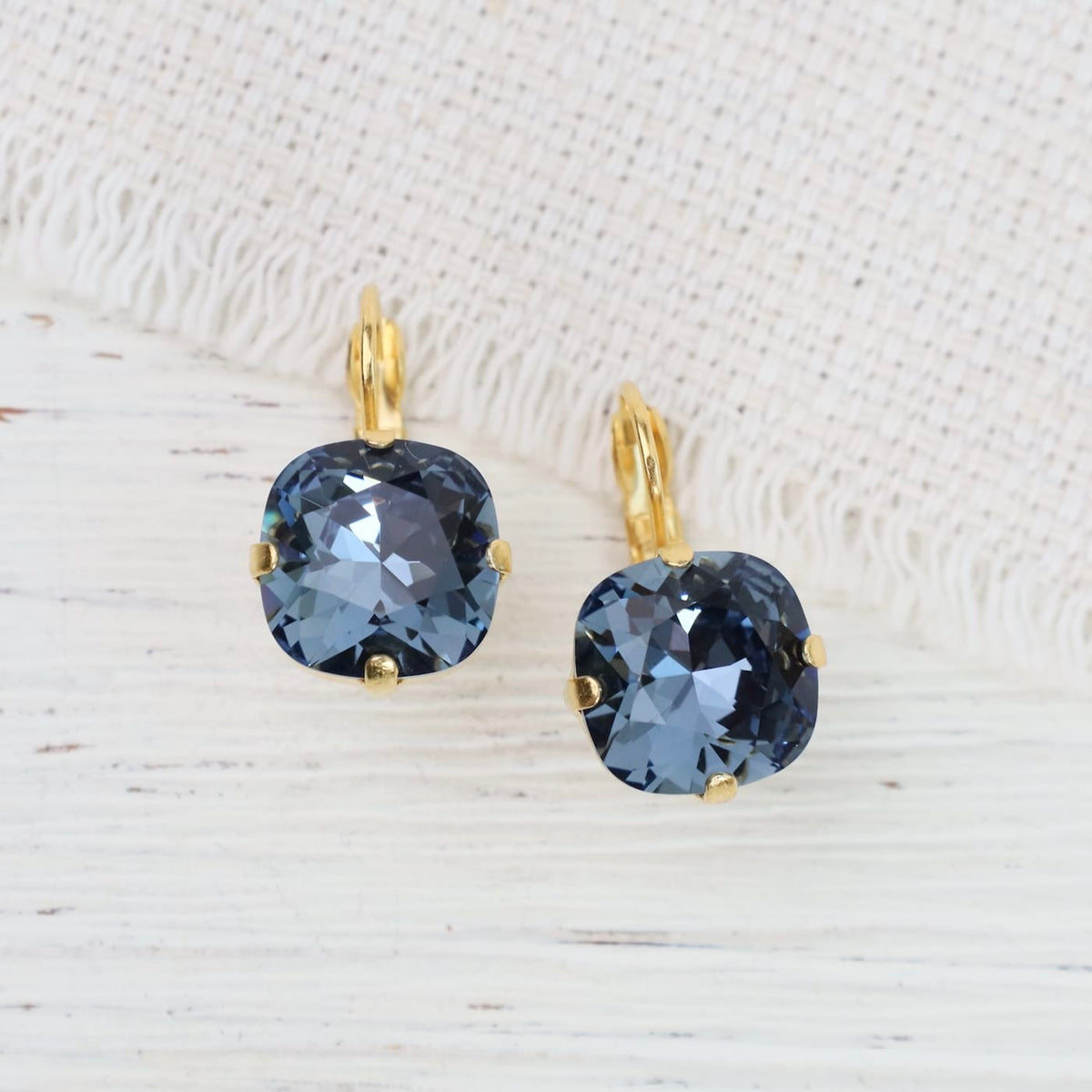 EAR-JM Large Midnight Drop Earring- Gold Plate