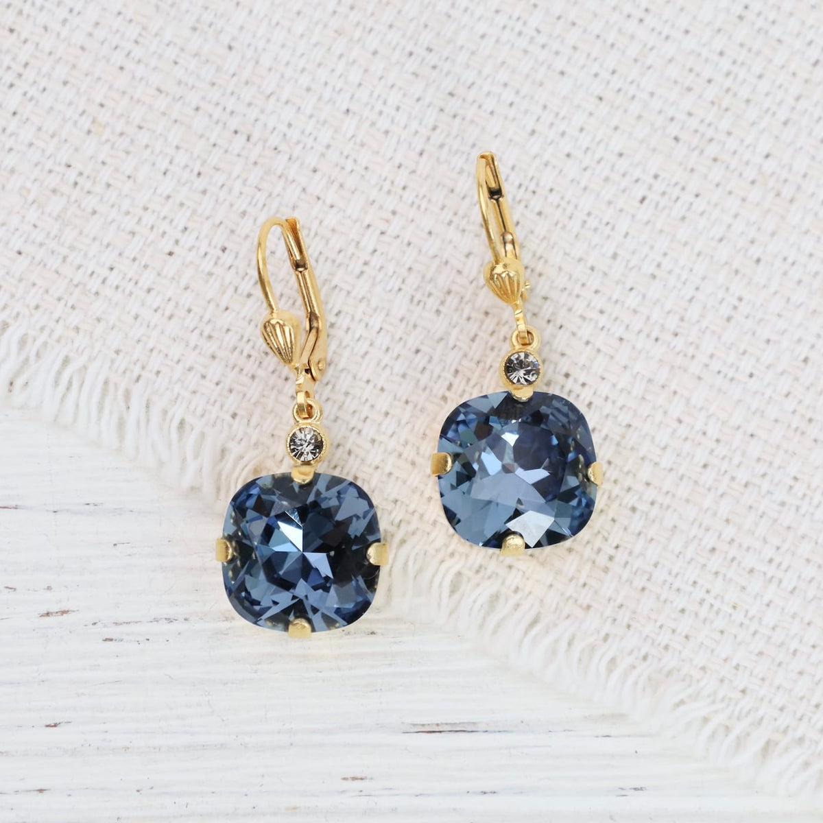 EAR-JM Large Midnight Drop Earring- Gold Plate