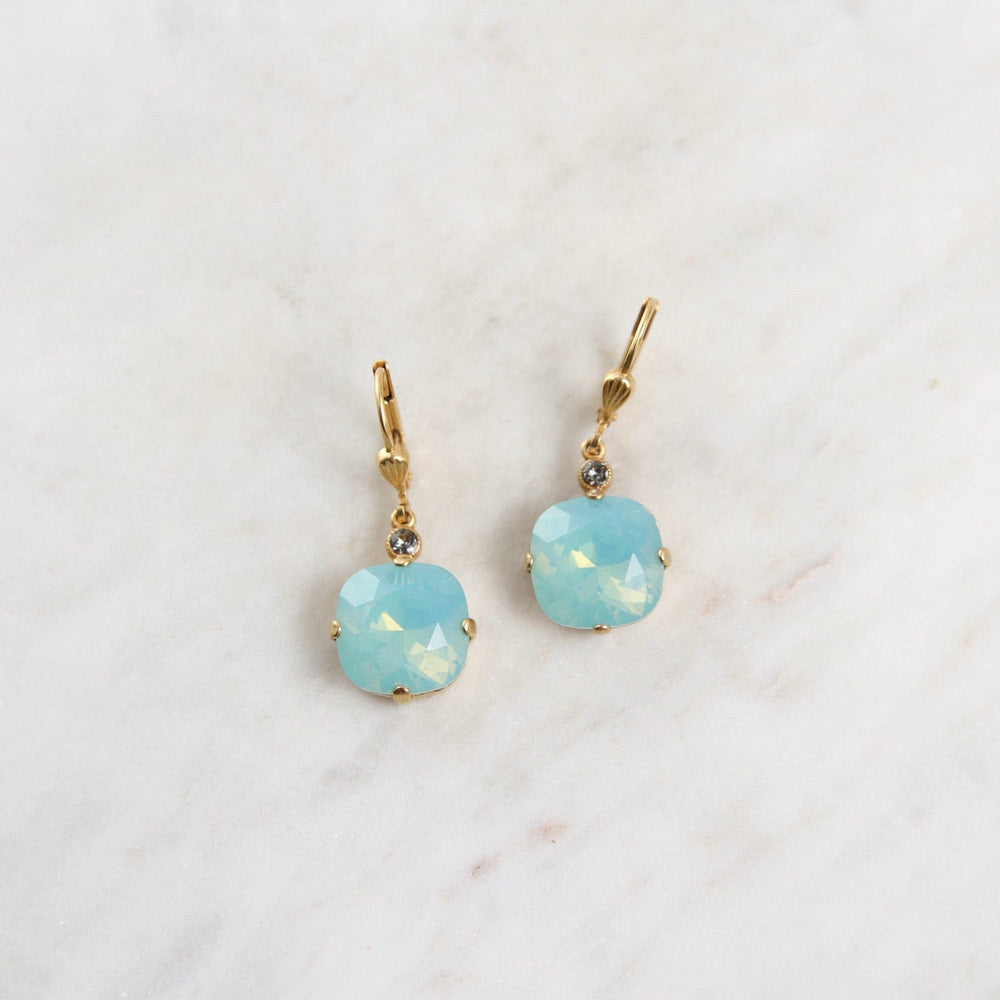 EAR-JM Large Pacific Opal Drop Earring- Gold Plate