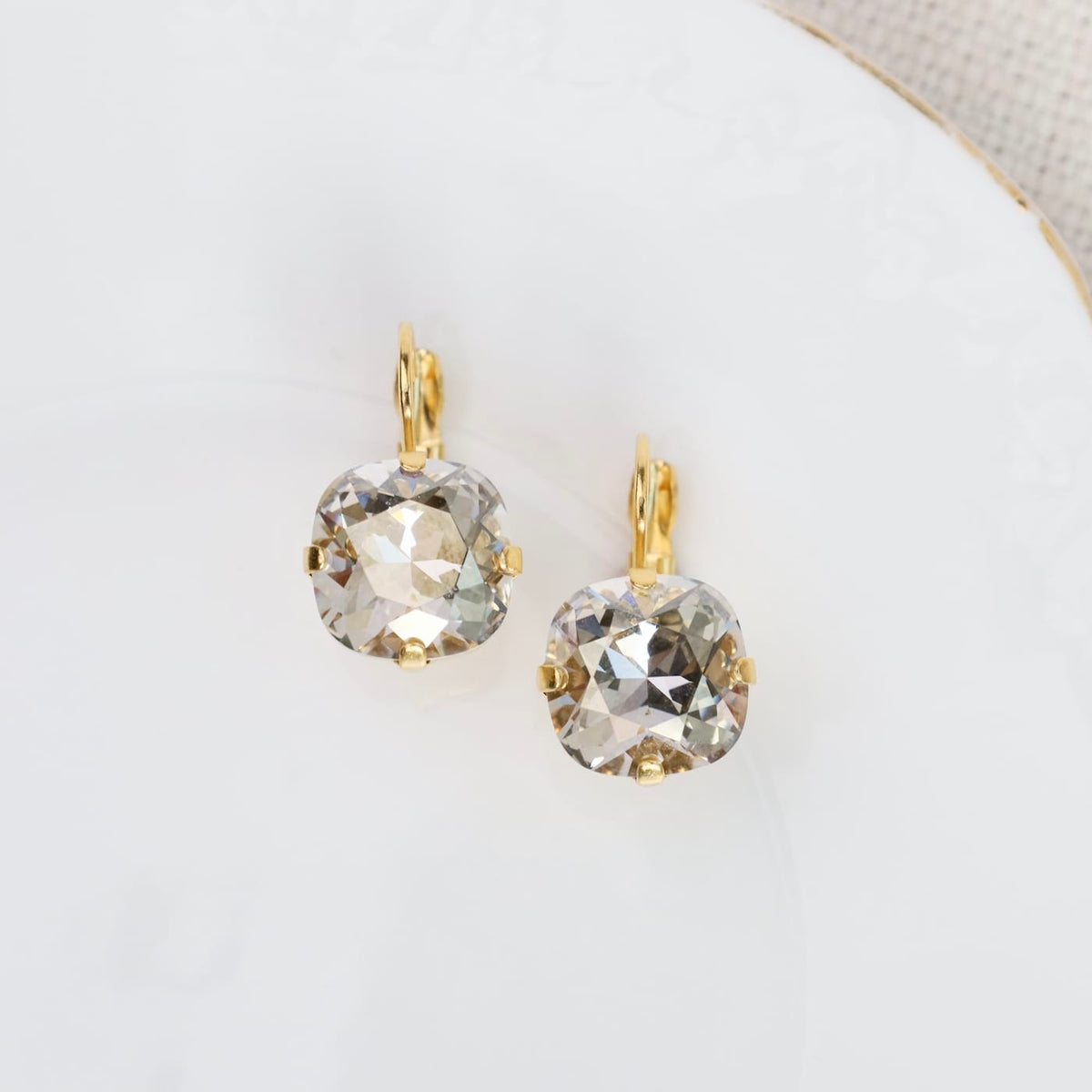 EAR-JM Large Shade Drop Earring- Gold Plate