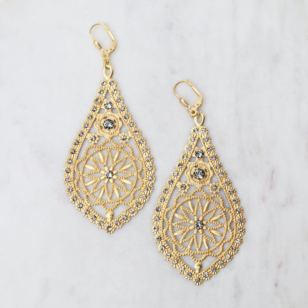 
                      
                        EAR-JM Large Teardrop Filigree Earrings Black Diamond
                      
                    