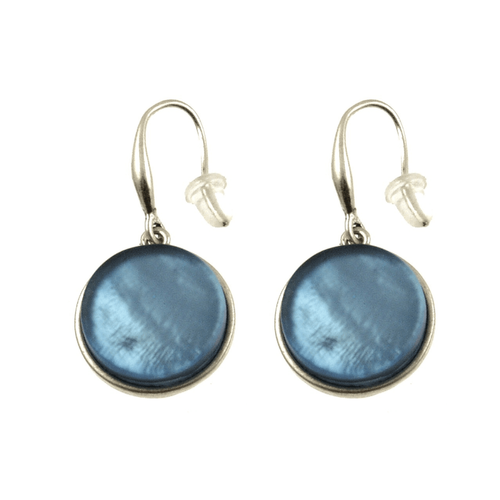 EAR-JM Light Blue Round Earrings