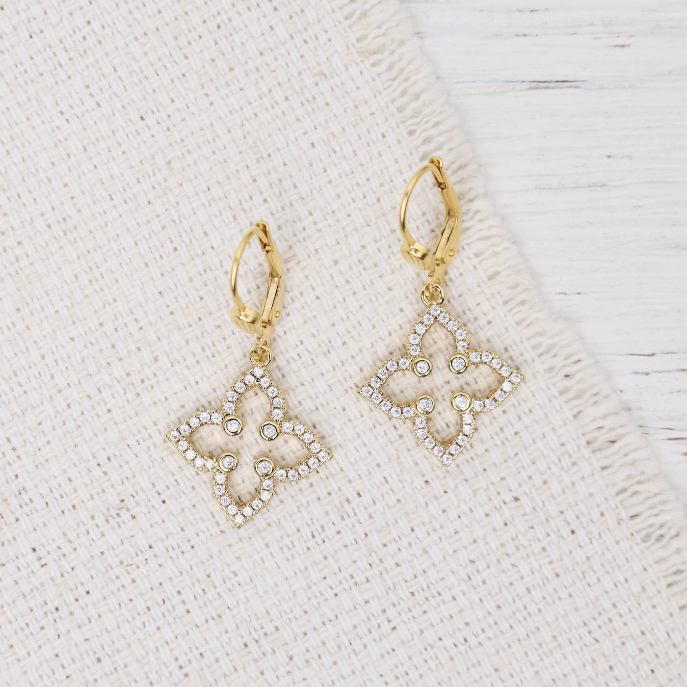 EAR-JM Lotus Crystal Earrings