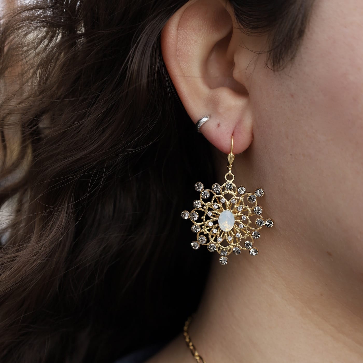 EAR-JM Lyra Earrings Earrings - White Opal