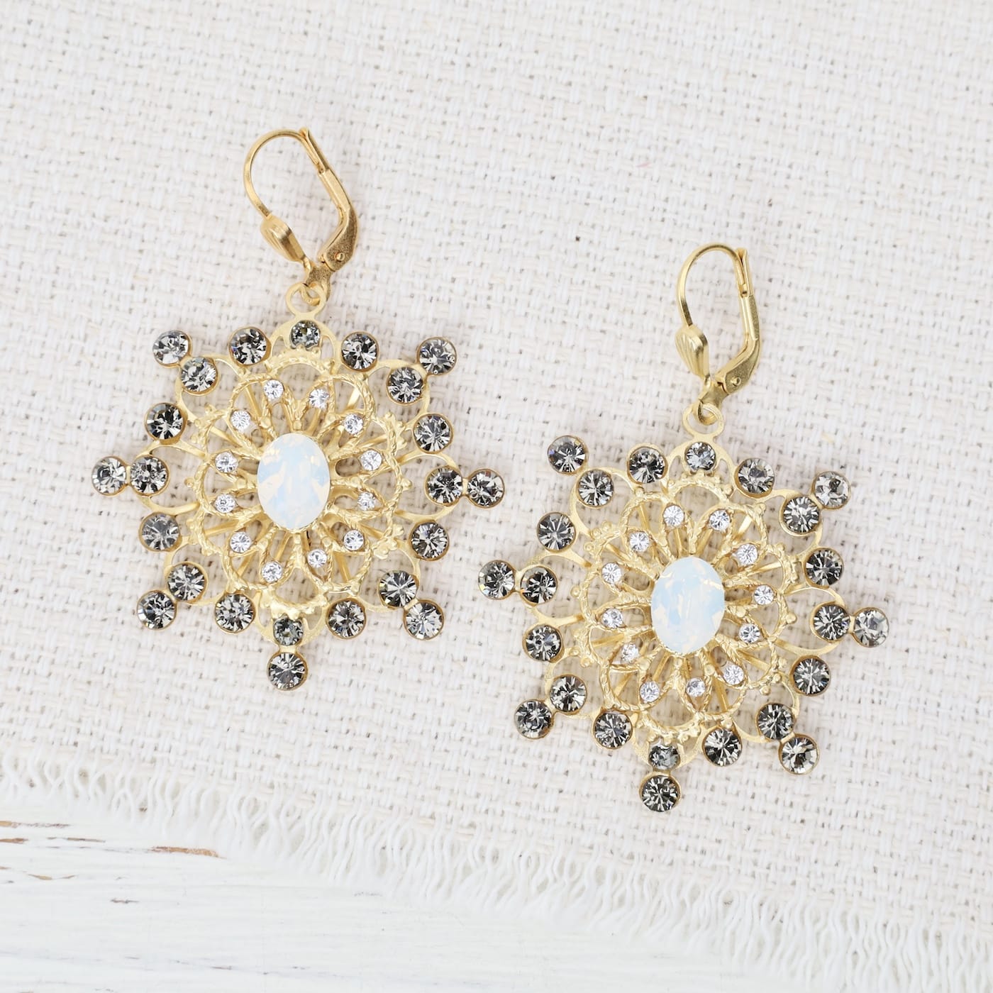 EAR-JM Lyra Earrings Earrings - White Opal